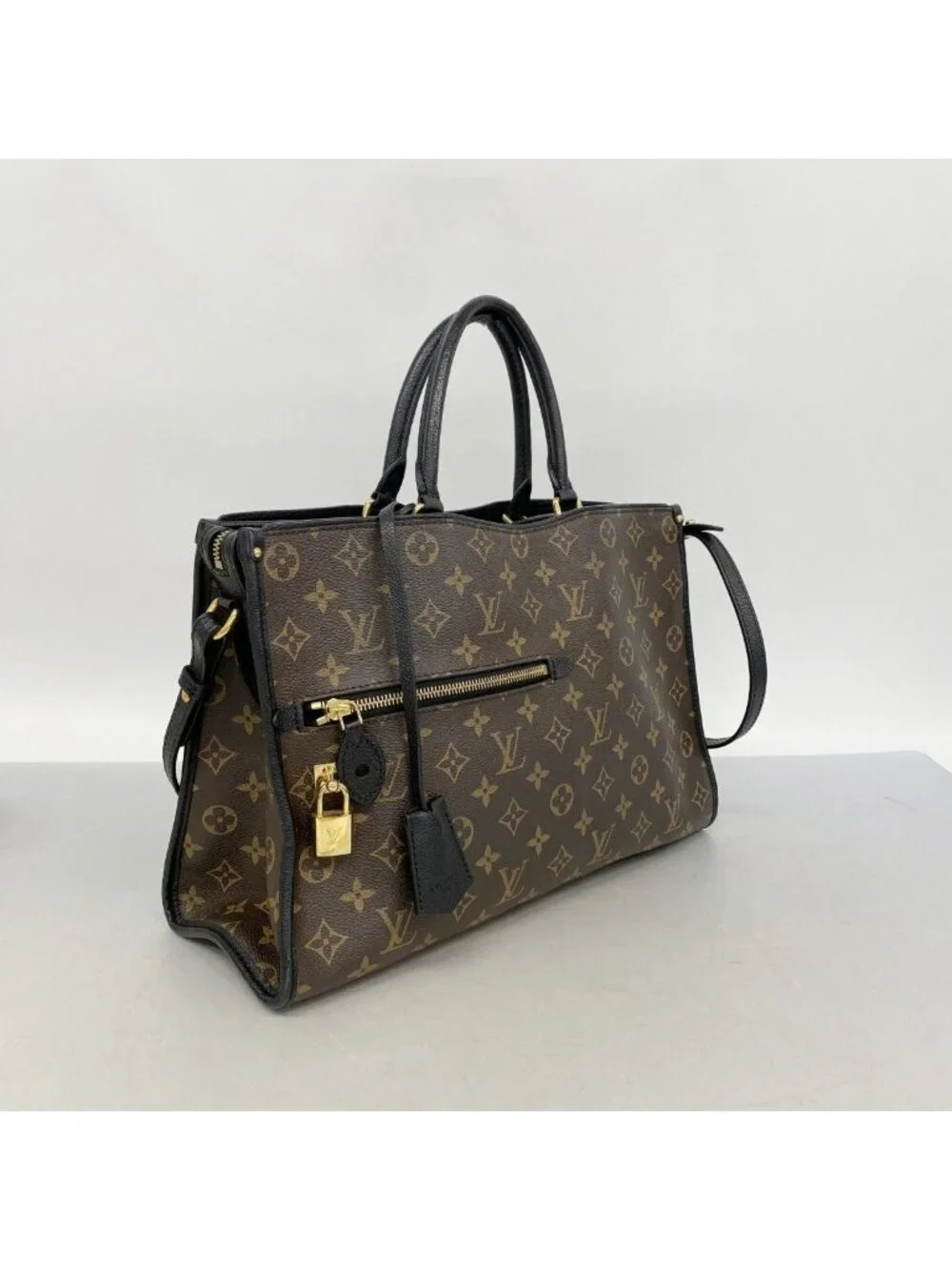 Louis Vuitton Tote Monogram Popincourt MM Noir 2-Way